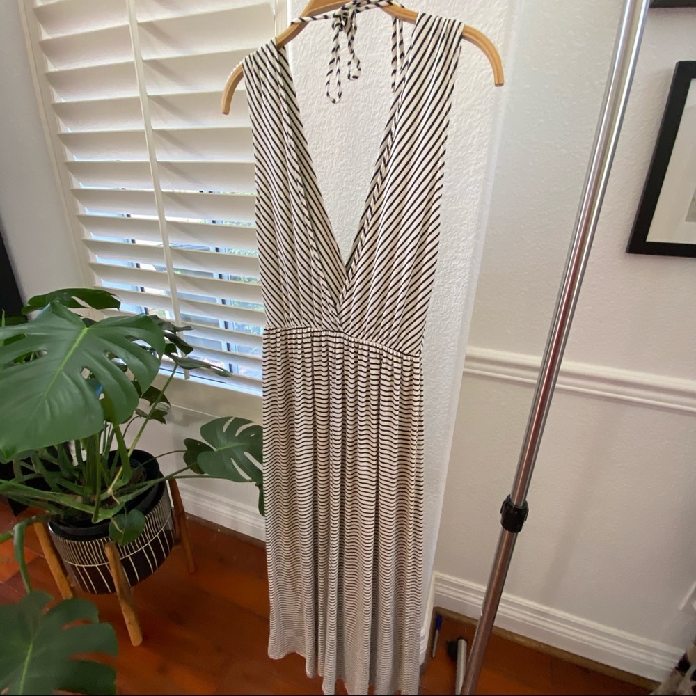 Long striped maxi dress